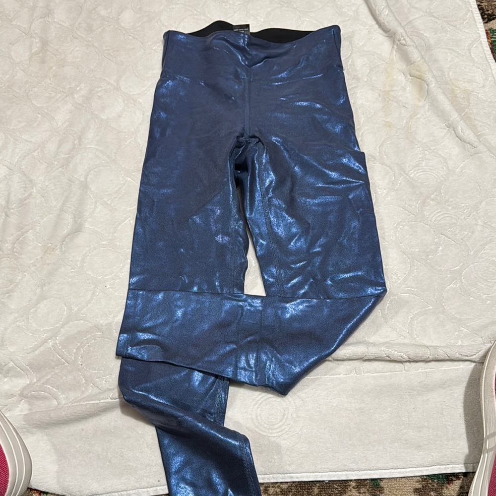 Heroine Sport Blue Glossy Leggings